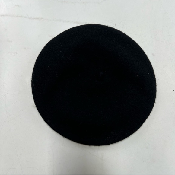 Wool blend women’s black wool beret L75-14 - Picture 2 of 5